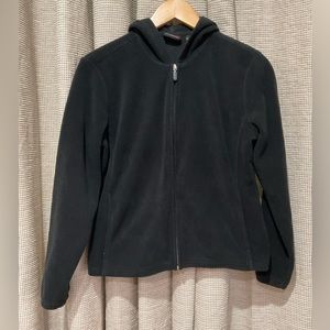 New York & Company, Black Fleece Zip Up Jacket, Size XS